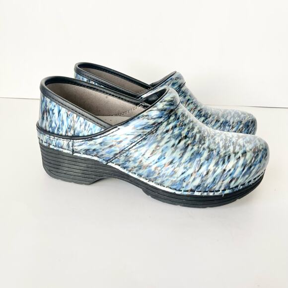 Dansko LT professional Clogs 36 US 6 Patent Blue Waves - Picture 3 of 12
